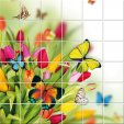 vinilo azulejos flores mariposas