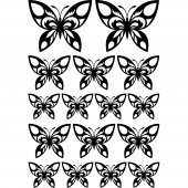 Kit Vinilo decorativo  16 mariposas