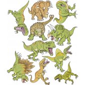 Kit Vinilo decorativo infantil 10 dinosaurios