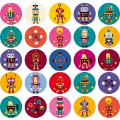 Kit Vinilo decorativo infantil 25 robots
