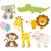 Kit Vinilo decorativo infantil 6 animales