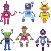 Kit Vinilo decorativo infantil 6 robots