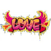 Vinilo decorativo graffiti love
