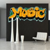 Vinilo decorativo graffiti music