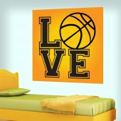 Vinilo decorativo love basketball