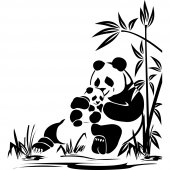 Vinilo decorativo panda