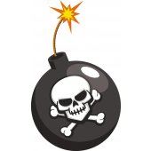 Vinilo infantil bomba pirata
