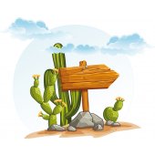 Vinilo infantil cactus