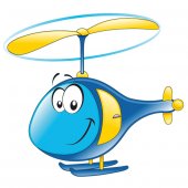 Vinilo infantil helicóptero