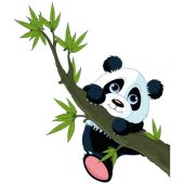 Vinilo infantil panda