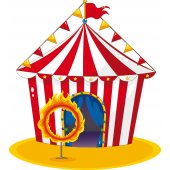 Vinilo infantil tienda de circo