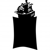 Vinilo Pizarra barco pirata