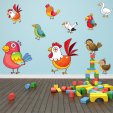 Kit Vinilo decorativo infantil 10 aves