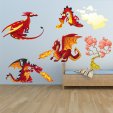 Kit Vinilo decorativo infantil 4 dragones