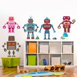 Kit Vinilo decorativo infantil 5 robots