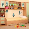 Kit Vinilo decorativo infantil 6 robots