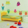 Kit Vinilo decorativo infantil 9 monstruos