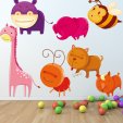 Kit Vinilo decorativo infantil animales con insectos