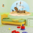 Vinilo infantil Barco pirata