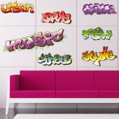 Kit Vinilo decorativo  7 graffitis