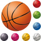 Kit Vinilo decorativo 8 globos de baloncesto
