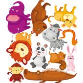 Kit Vinilo decorativo infantil 11 animales
