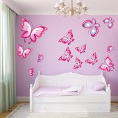 Kit Vinilo decorativo infantil 13 mariposas