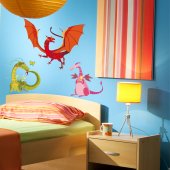 Kit Vinilo decorativo infantil 3 dragones