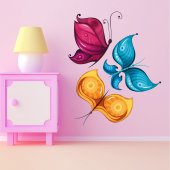 Kit Vinilo decorativo infantil 3 mariposas