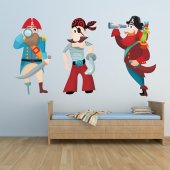 Kit Vinilo decorativo infantil 3 piratas