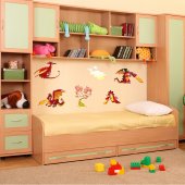 Kit Vinilo decorativo infantil 4 dragones