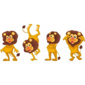 Kit Vinilo decorativo infantil 4 leones