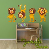 Kit Vinilo decorativo infantil 4 leones