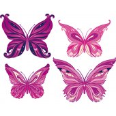 Kit Vinilo decorativo infantil 4 mariposas