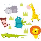 Kit Vinilo decorativo infantil 5 animales