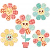 Kit Vinilo decorativo infantil 5 flores