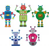 Kit Vinilo decorativo infantil 5 robots