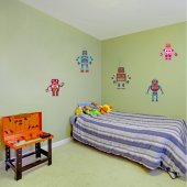 Kit Vinilo decorativo infantil 5 robots
