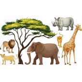 Kit Vinilo decorativo infantil 6 animales