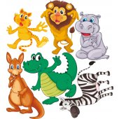 Kit Vinilo decorativo infantil 6 animales