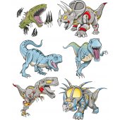 Kit Vinilo decorativo infantil 6 dinosaurios