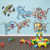 Kit Vinilo decorativo infantil 6 dinosaurios