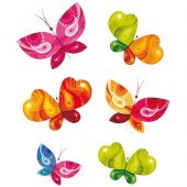 Kit Vinilo decorativo infantil 6 mariposas