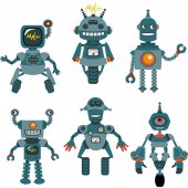 Kit Vinilo decorativo infantil 6 robots