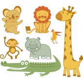 Kit Vinilo decorativo infantil 7 animales