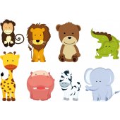 Kit Vinilo decorativo infantil 8 animales