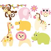 Kit Vinilo decorativo infantil 8 animales