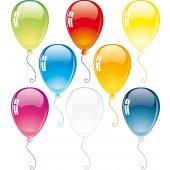 Kit Vinilo decorativo infantil 8 globos