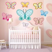 Kit Vinilo decorativo infantil 8 mariposas