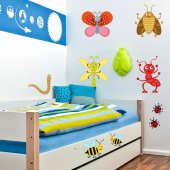 Kit Vinilo decorativo infantil 9 insectos